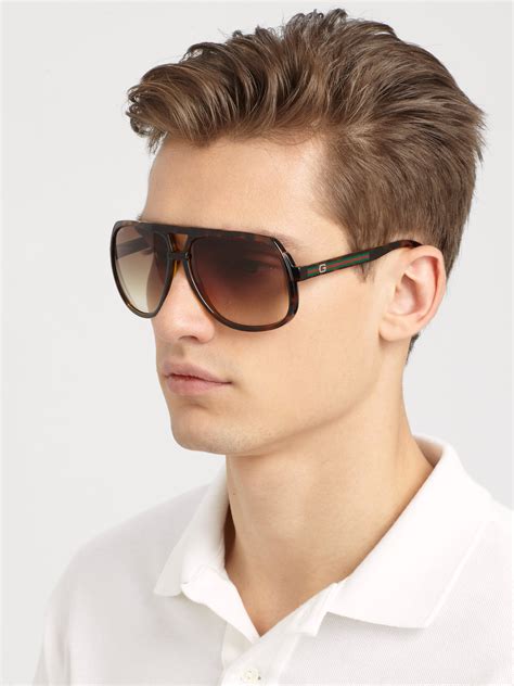 gucci plastic aviators|gucci aviator sunglasses men's.